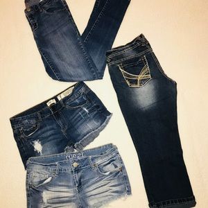 Women’s clothing lot jeans shorts & capris